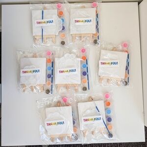 Party Event Favor Bags | Ready Made, Easel Canvas Painting Kit | Set of 7